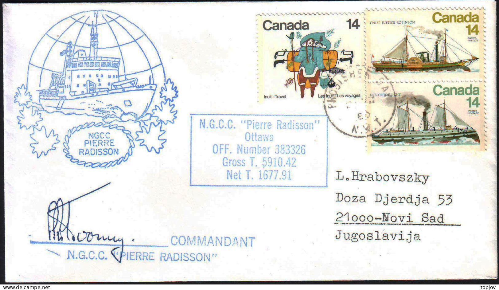 CANADA - N.G.C.C. PIERRE RADISSON - 1980 - Bases Antarctiques