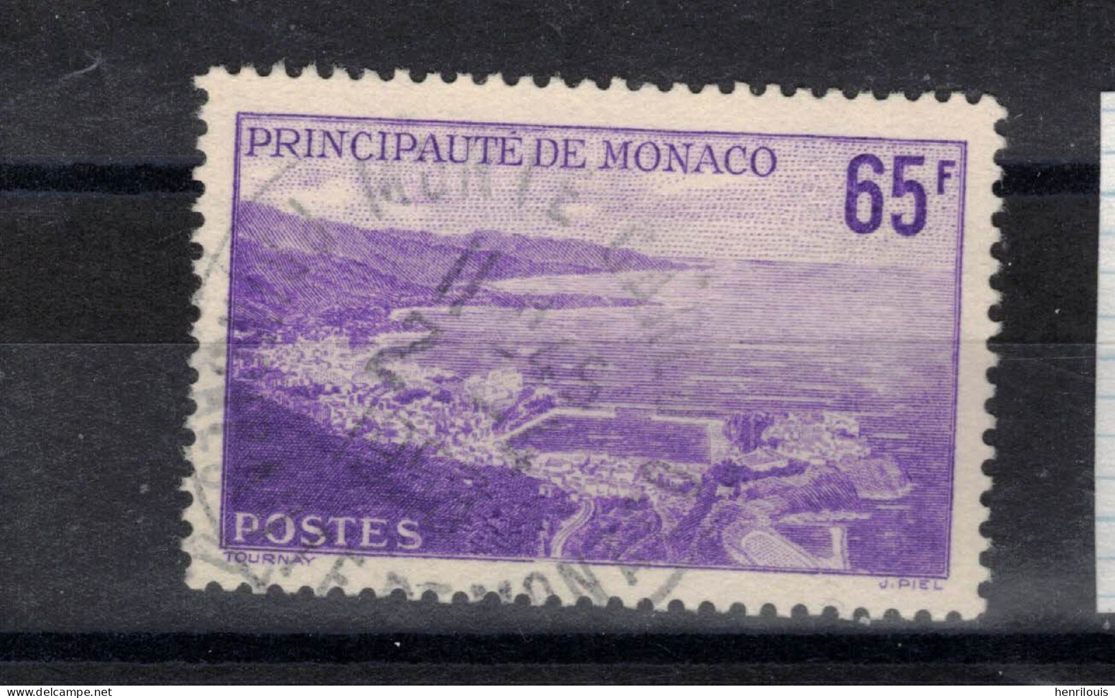 MONACO  Timbre  De  1957 ( Ref  MC 431 ) Vue De La Principauté - Oblitérés
