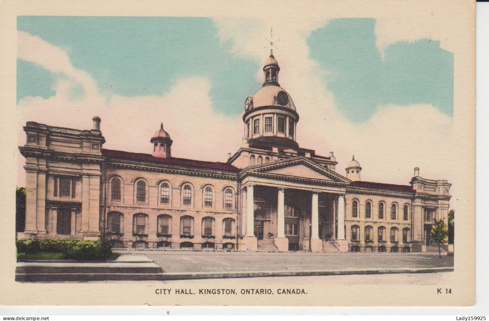 City Hall Kingston  Ontario Canada  Large Building With Iconic Dome, 2 Small Columns Ouverture 1841 Dôme Central 2sc - Kingston