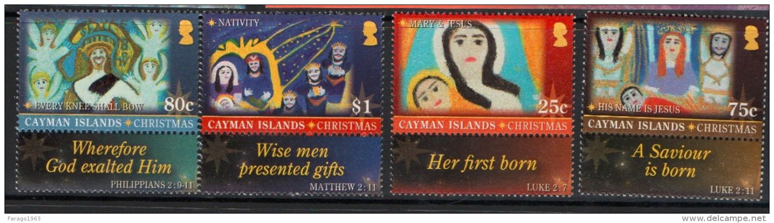 2012 Cayman Christmas Bible Complete Set Of 4  MNH @ BELOW FACE VALUE - Iles Caïmans