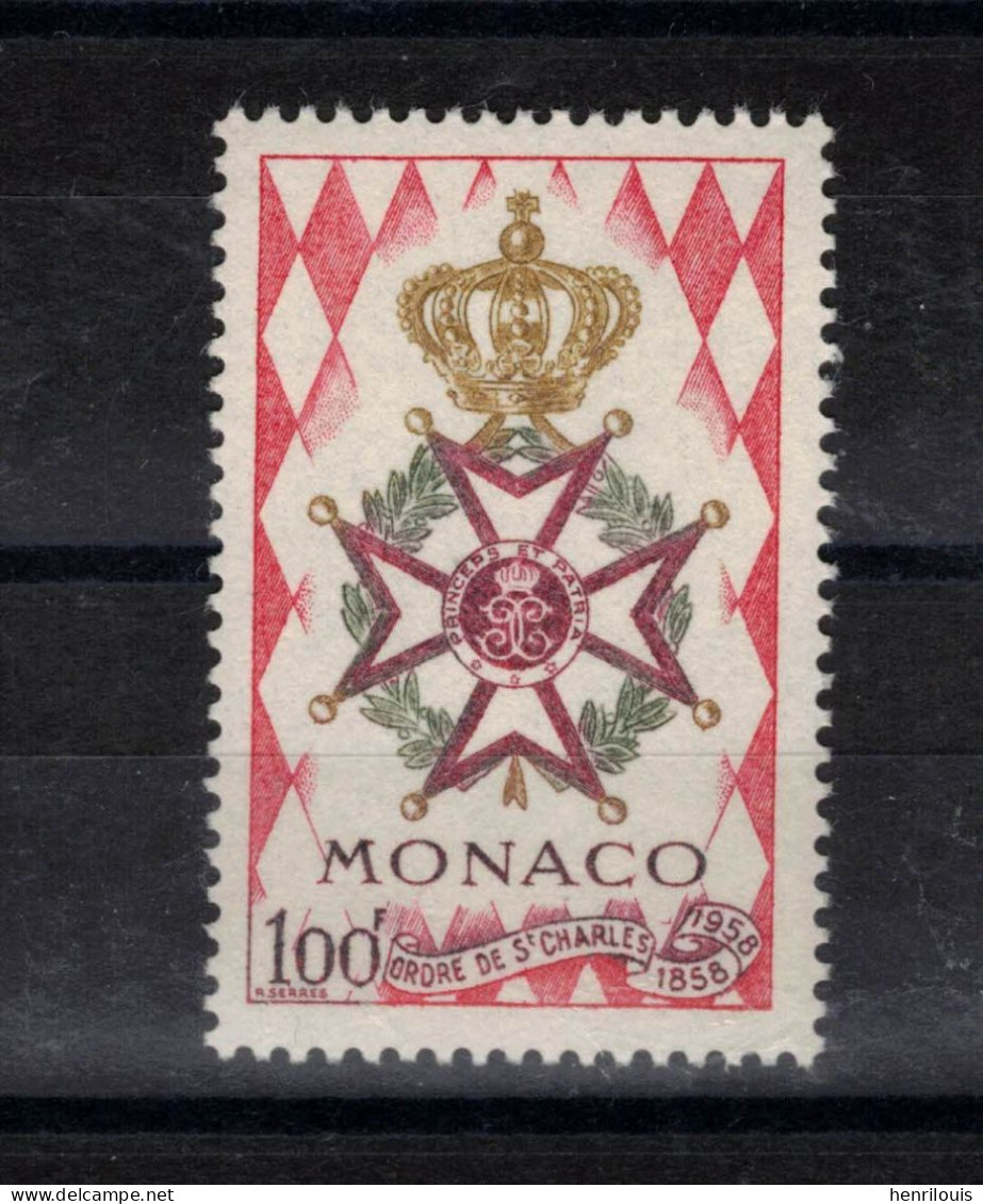 MONACO  Timbre Neuf ** De  1958 ( Ref  MC 434 ) Ordre De Saint Charles - Oblitérés