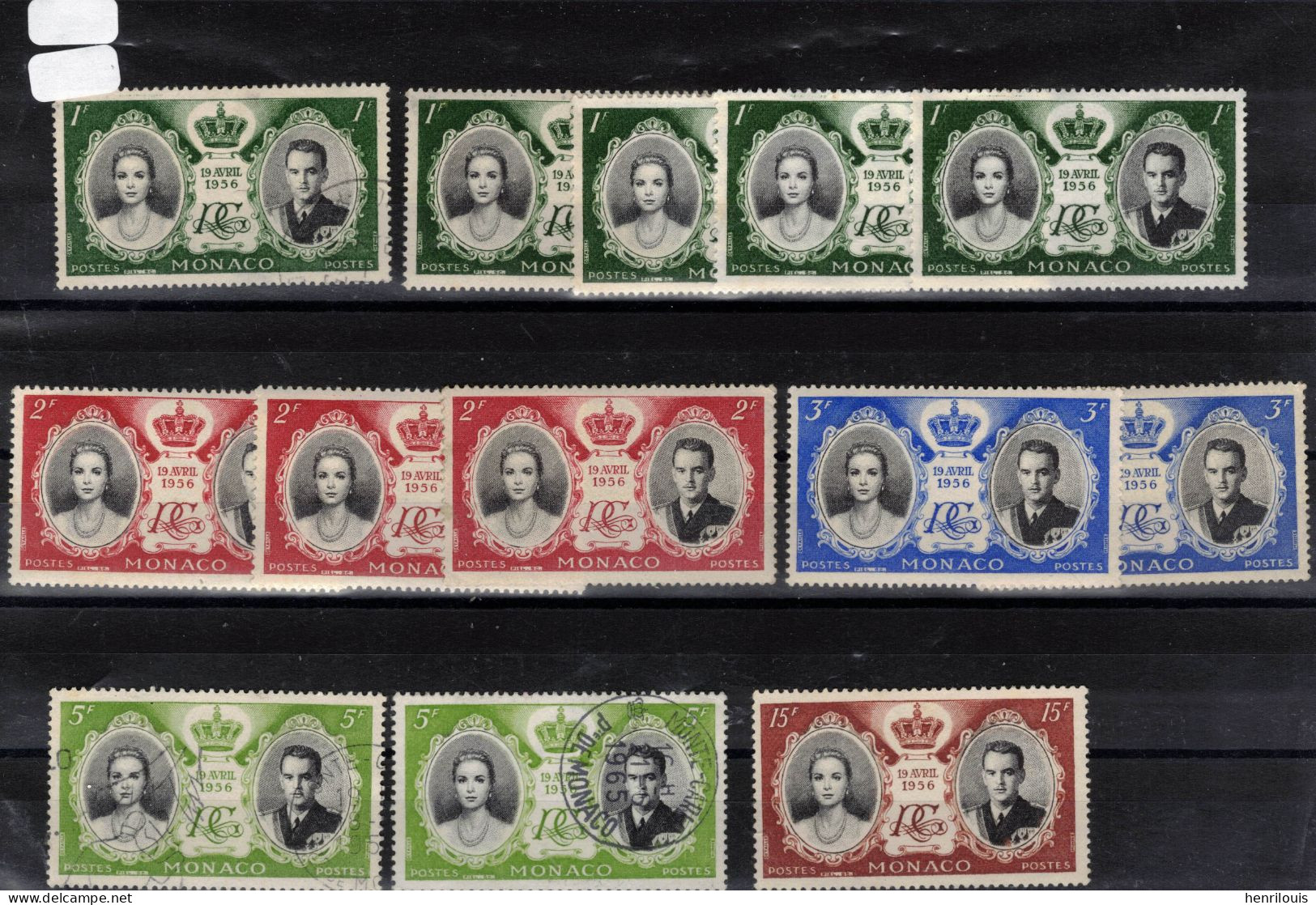 MONACO  Timbres De  1956 ( Ref  MC 436 ) Mariage Princier - Lot - Used Stamps
