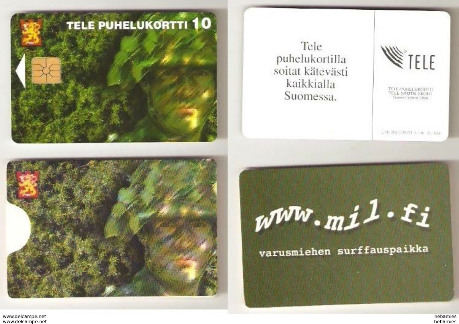 FINLAND -  ARMY SOLDIER 10 FIM 1996 TELE -  With RARE CARDBOARD COVER - - Leger