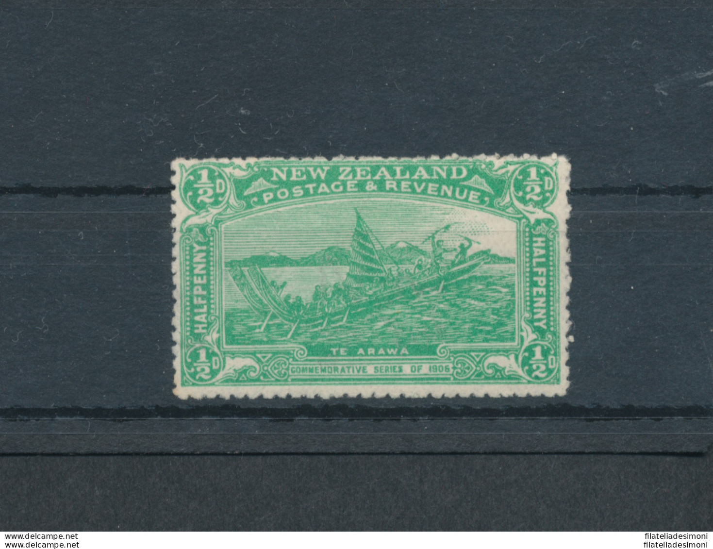 1906 NEW ZEALAND - Stanley Gibbons N. 370 - 1/2 D. Emerald Green - MNH** - Other & Unclassified