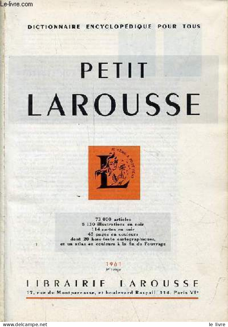 Petit Larousse - Dictionnaire Encyclopédie Pour Tous. - Collectif - 1961 - Dictionnaires