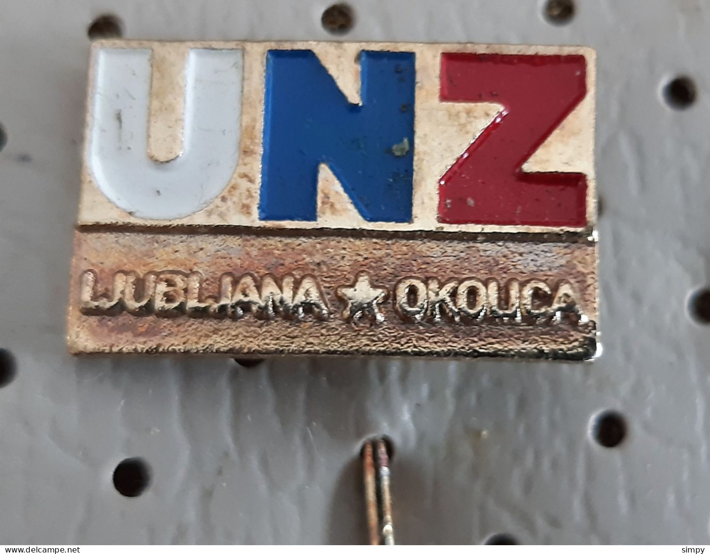POLICE UNZ Ljubljana Okolica Uprava Za Notranje Zadeve Slovenia Ex Yugoslavia Vintage Pin - Police