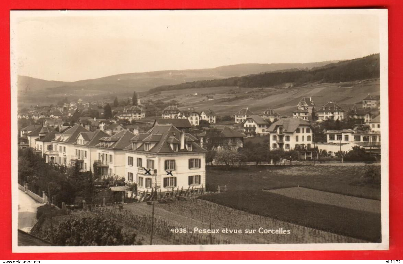 ZXP-22  Peseux Et Vue Sur Corcelles  Soc. Graphique 4038  Circulé - Peseux