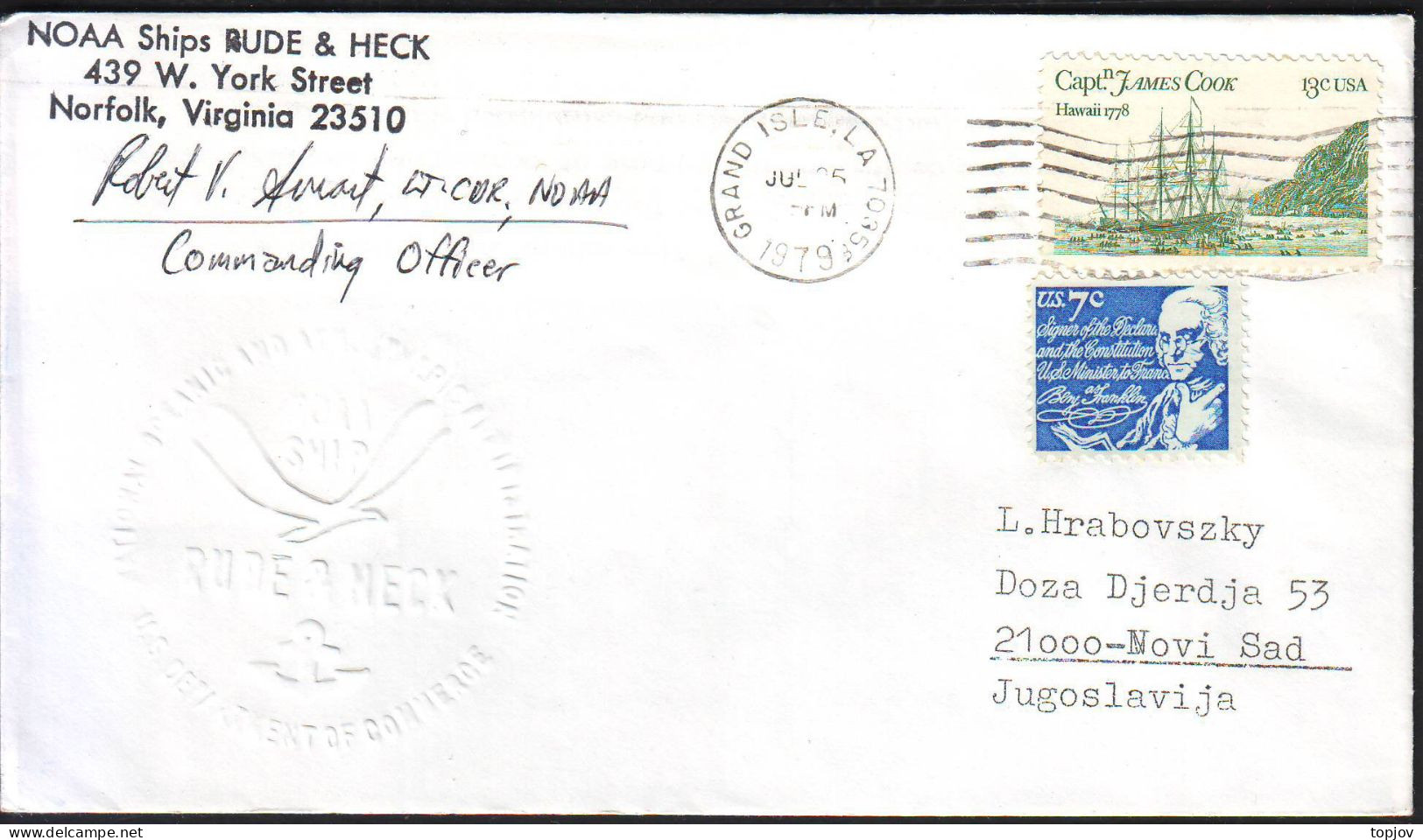 USA - NOAA  SHIPS  RUDE & HECK  - 1979 - Bases Antarctiques