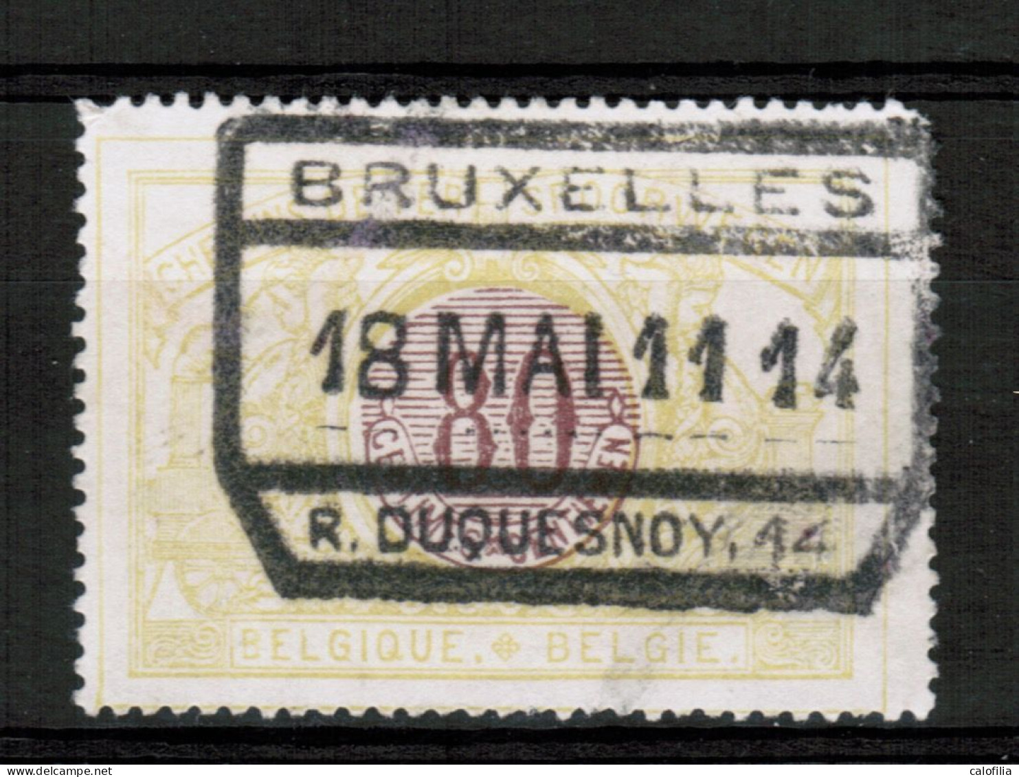 Chemins De Fer TR 39, Obliteration Centrale, BRUXELLES DUQUESNOY 14 - Used