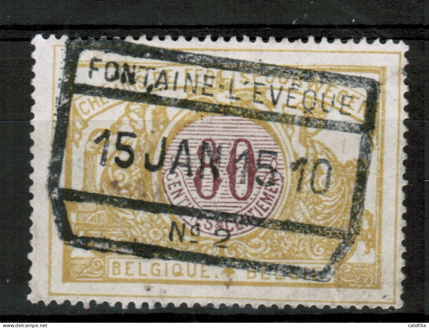 Chemins De Fer TR 39, Obliteration Centrale, FONTAINE L'EVEQUE 2 - Used