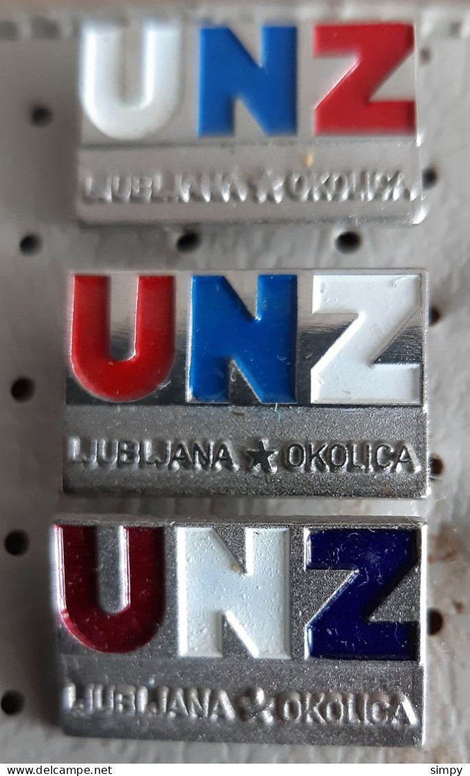 POLICE UNZ Ljubljana Okolica Uprava Za Notranje Zadeve Slovenia Ex Yugoslavia Vintage Pins - Police