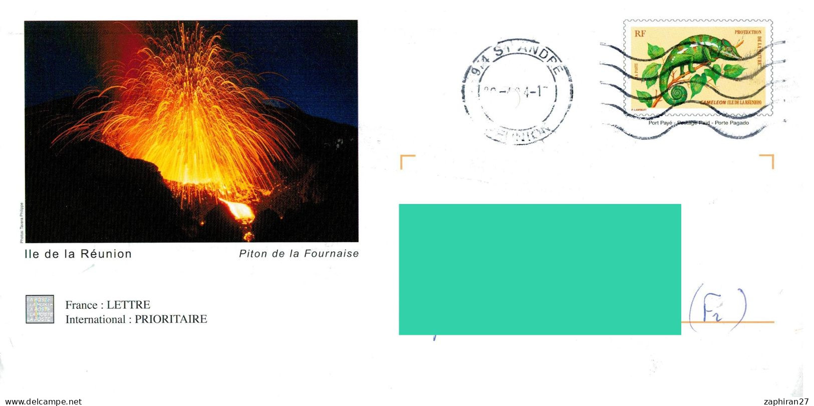 GEOLOGIE PAP CAMELEON VOLCAN PITON DE LA FOURNAISE  #342# - Volcanes