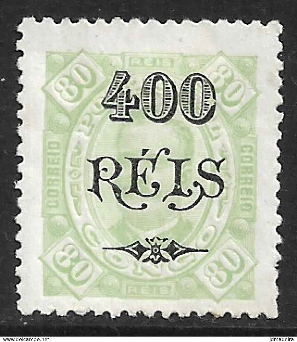 Portuguese Congo – 1902 King Carlos Surcharged 400 On 80 Réis Mint Stamp - Congo Portuguesa