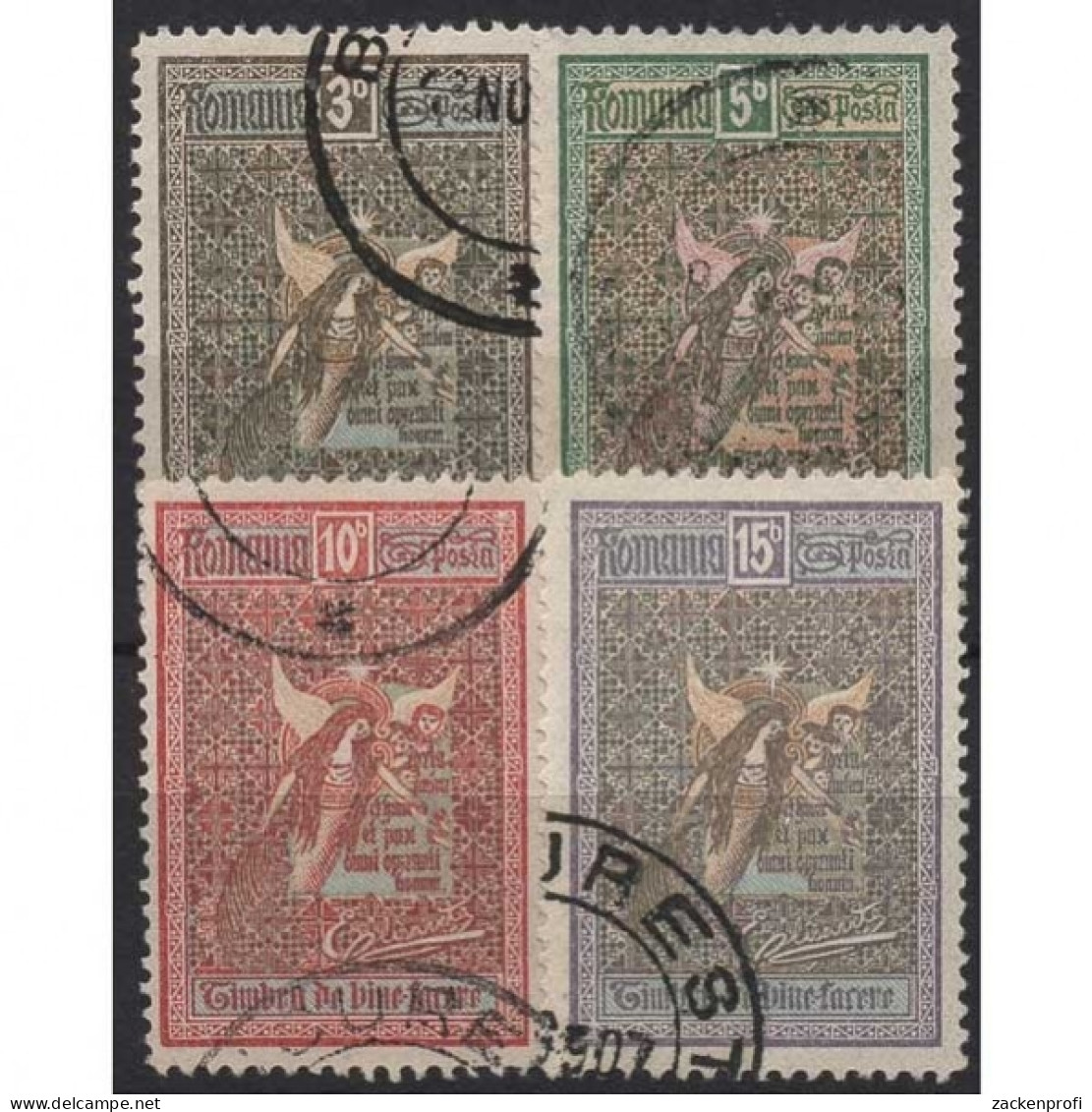 Rumänien 1906 Wohlfahrt Engel 173/76 Gestempelt - Used Stamps