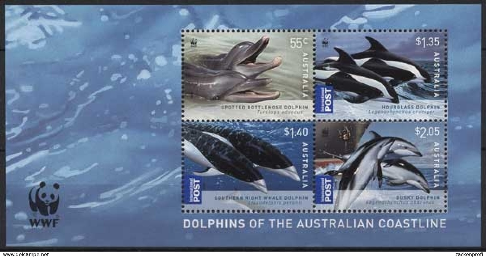 Australien 2009 WWF Naturschutz Delphine Tümmler Block 85 Postfrisch (C24350) - Blocks & Sheetlets