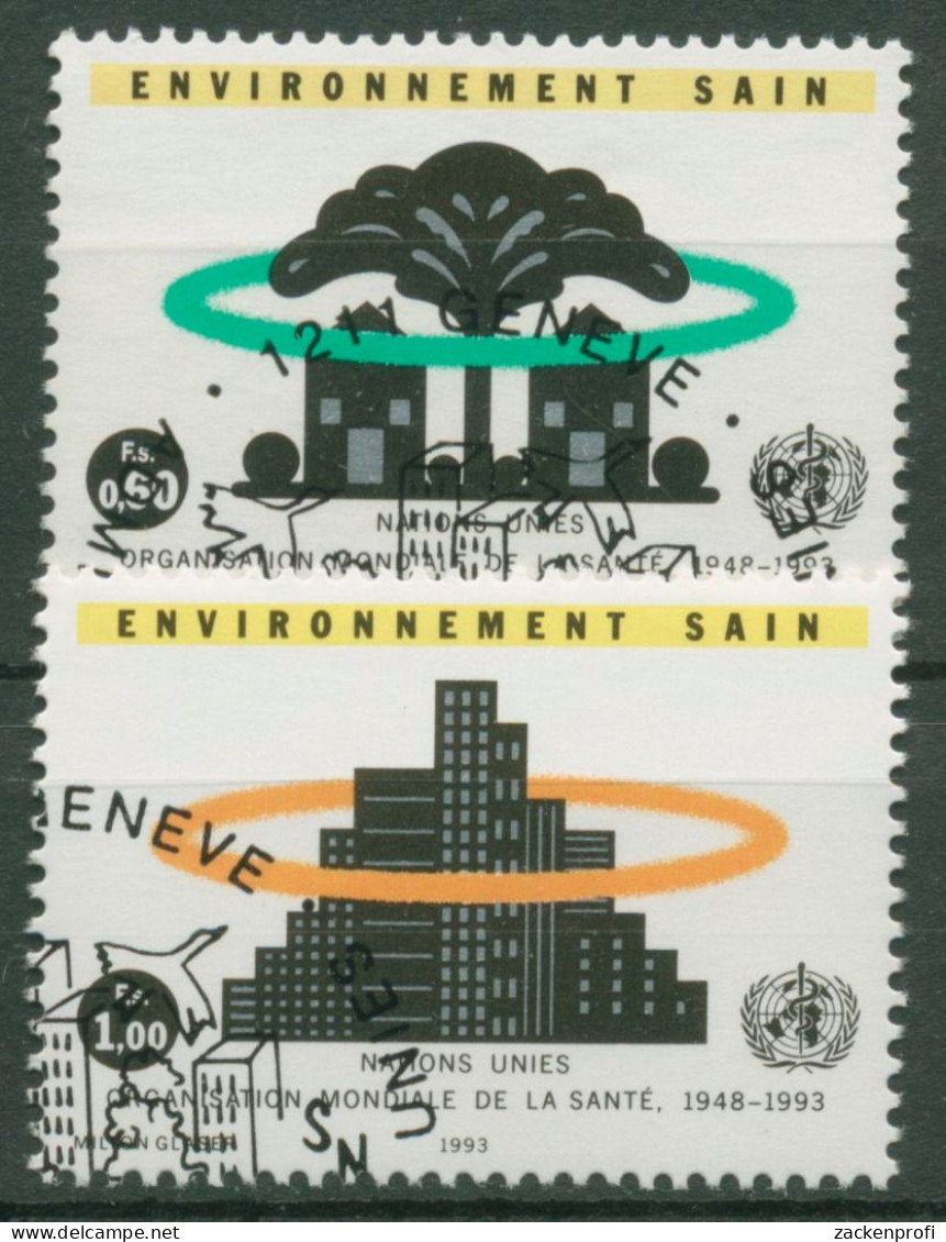 UNO Genf 1993 Weltgesundheitsorganisation WHO Umweltschutz 231/32 Gestempelt - Gebruikt