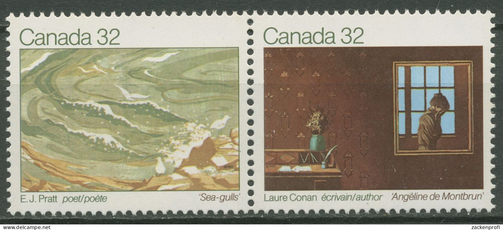 Kanada 1983 Kanadische Schriftsteller Roman Gedicht 871/72 ZD Postfrisch - Unused Stamps
