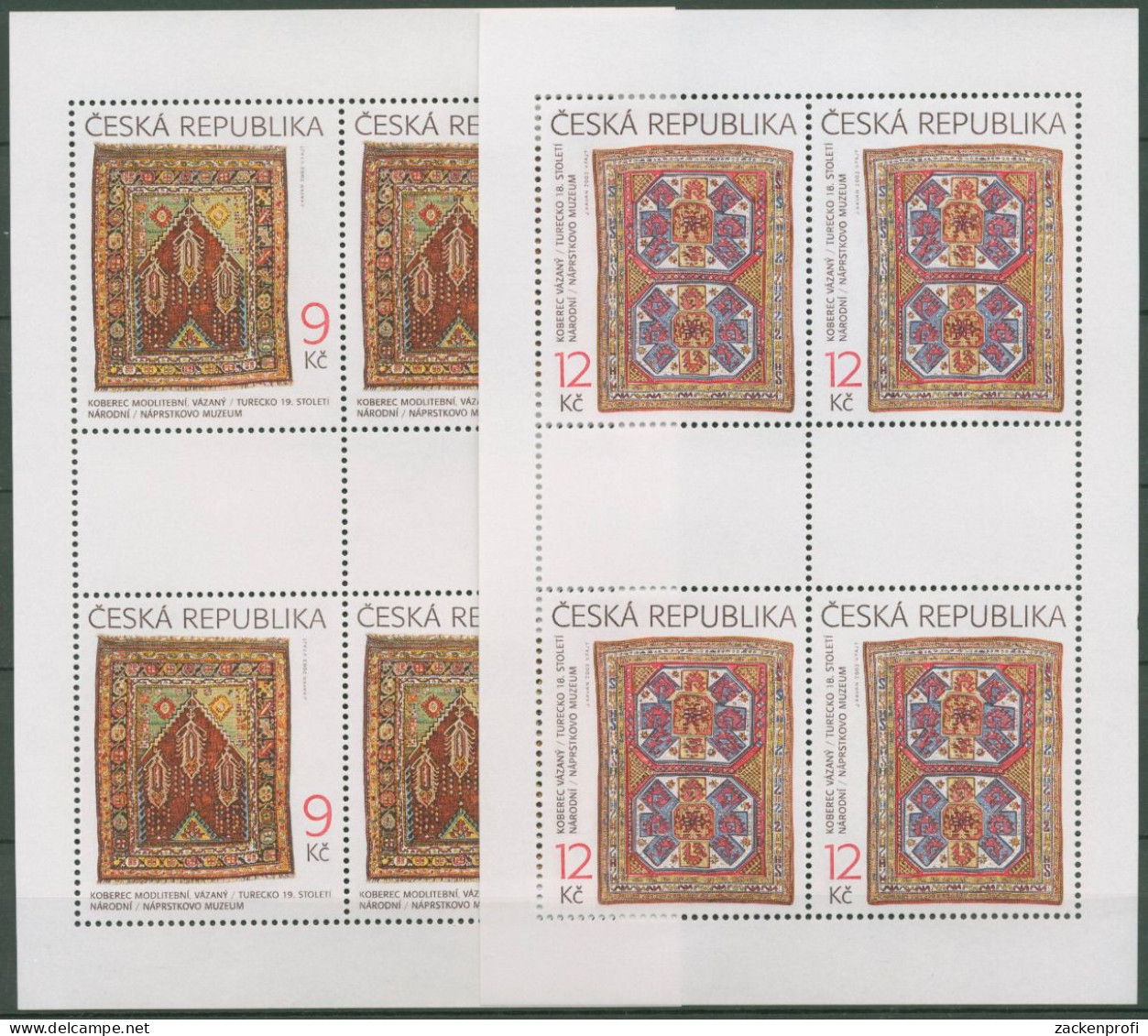 Tschechische Republik 2003 Orientteppiche 368/69 K Postfrisch (C62781) - Blocs-feuillets