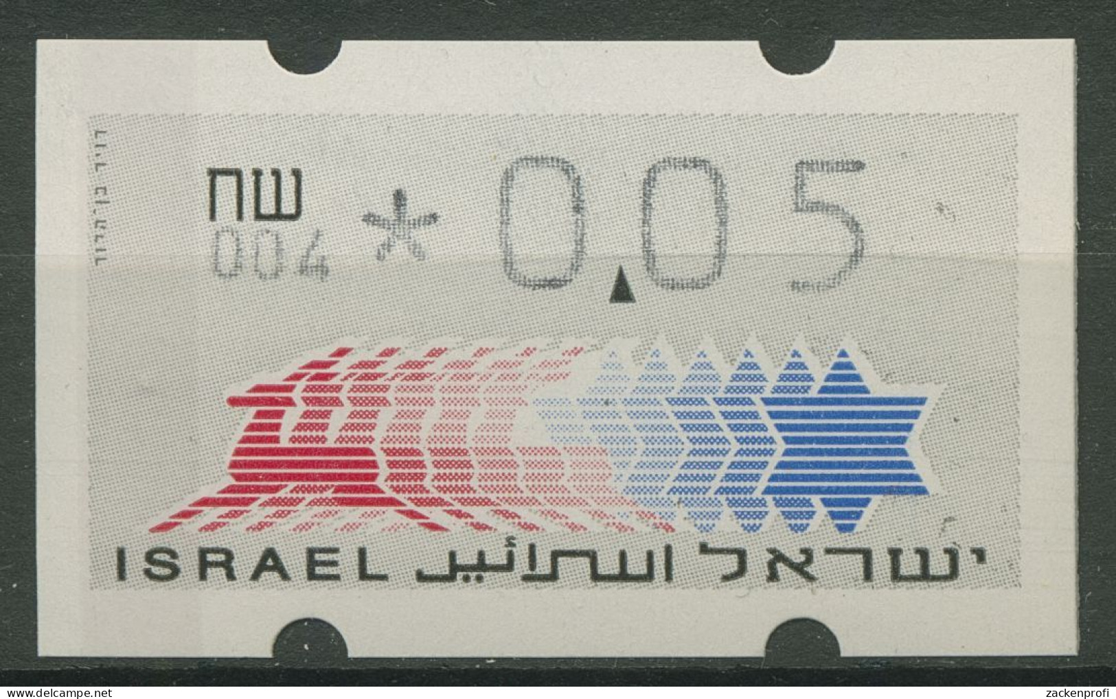 Israel ATM 1990 Hirsch Automat 004 Einzelwert ATM 3.5.4 Postfrisch - Frankeervignetten (Frama)