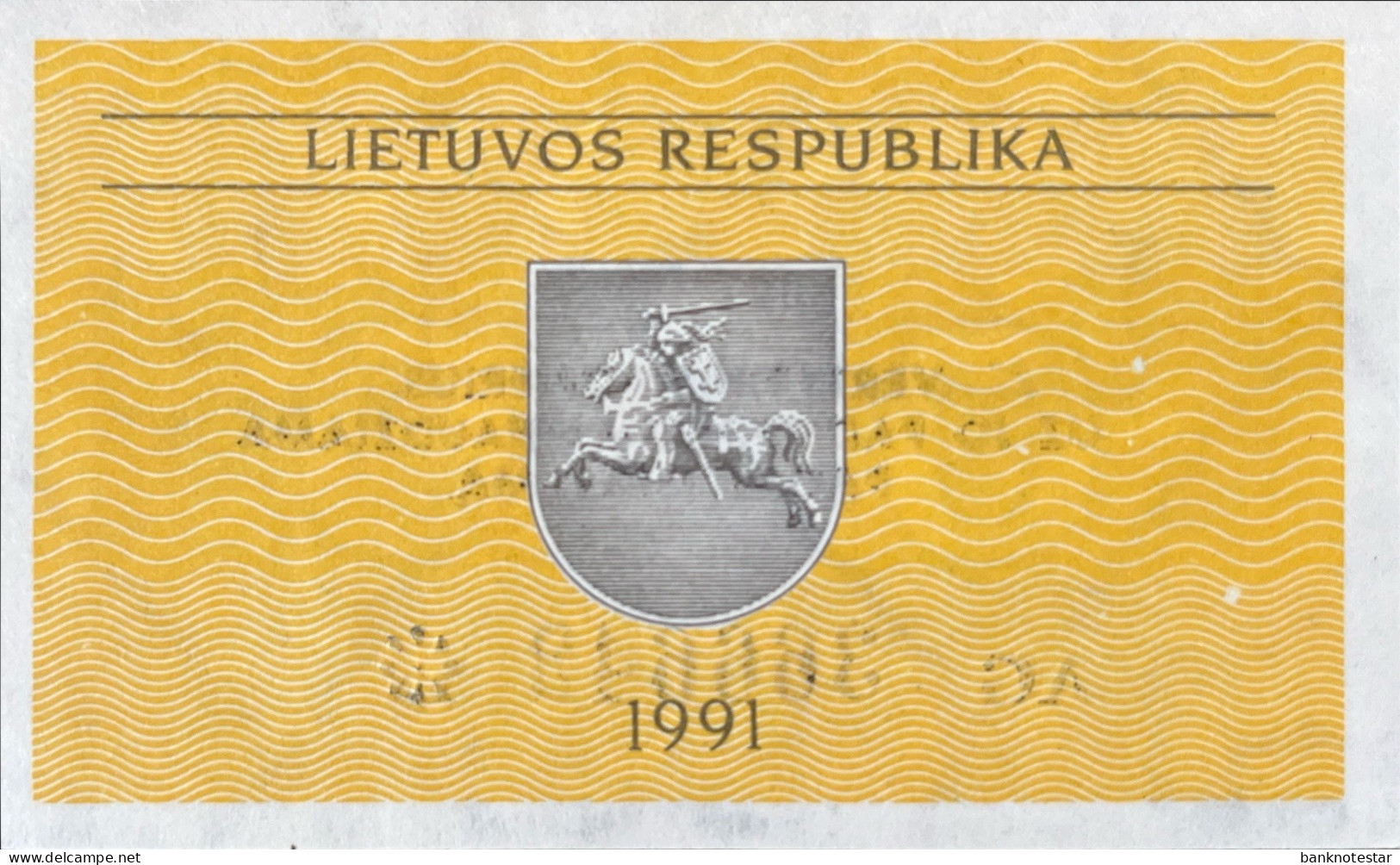 Lithuania 0.50 Talonas, P-31b (1991) - UNC - Litouwen