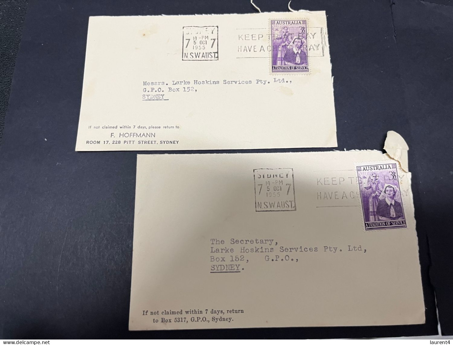 18-2-2024 (4 X 34A) Australia Cover X 2 - 1950's (with Slogan Advertising) - Lettres & Documents