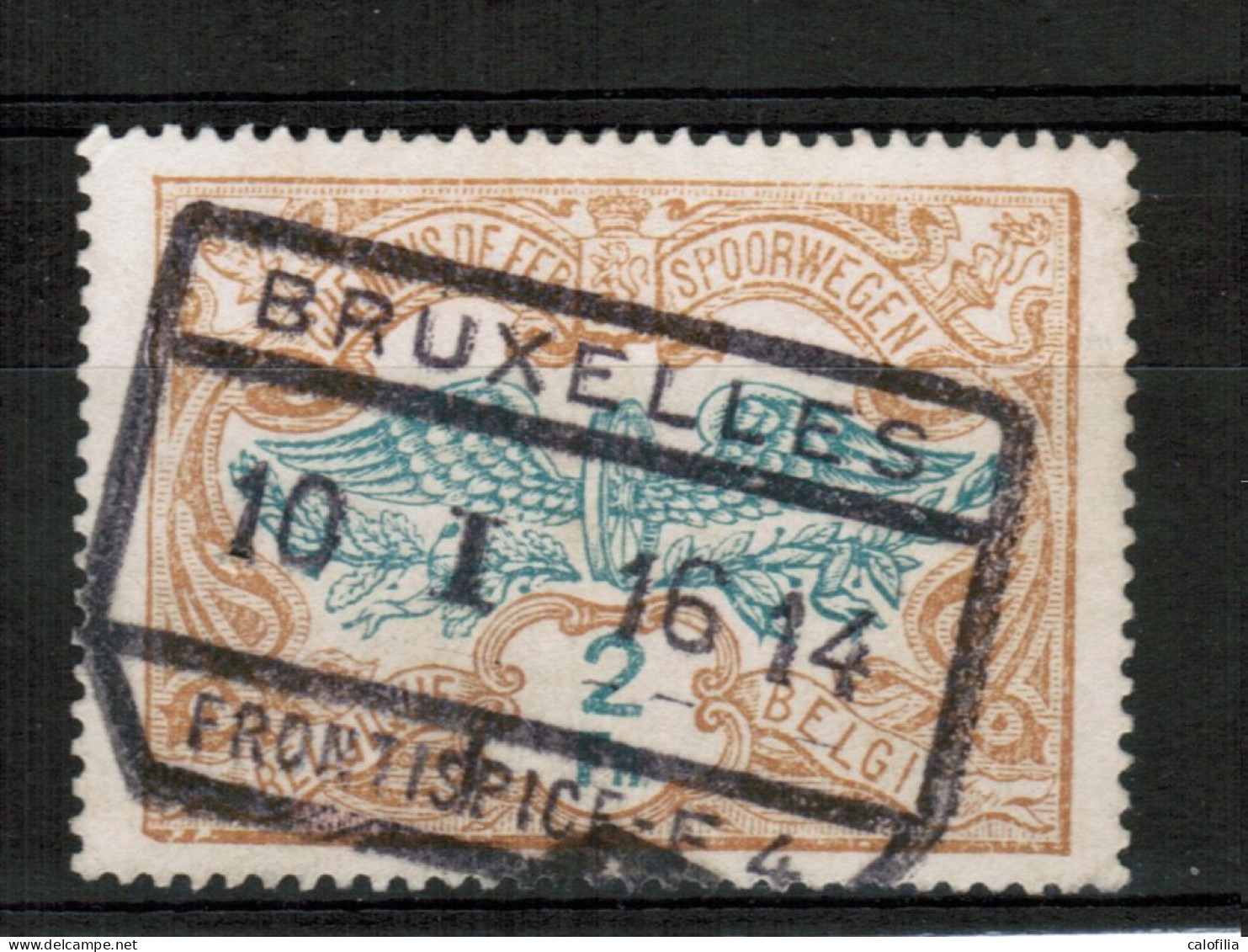 Chemins De Fer TR 43, Obliteration Centrale, BRUXELLES FRONTISPICE 4 - Used