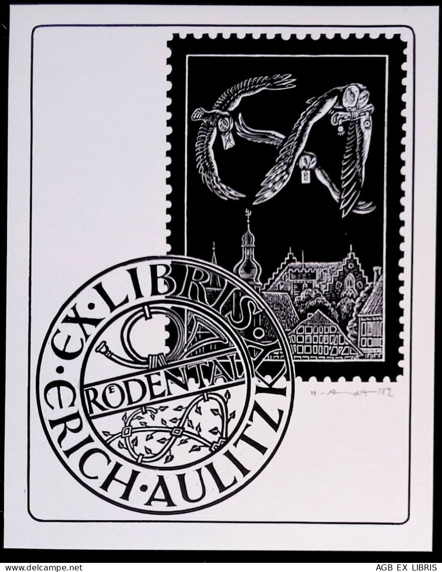 EX LIBRIS HELMUT ARNDT Per ERICH AULITZKY RODENTAL L27b-F01 #1 - Exlibris