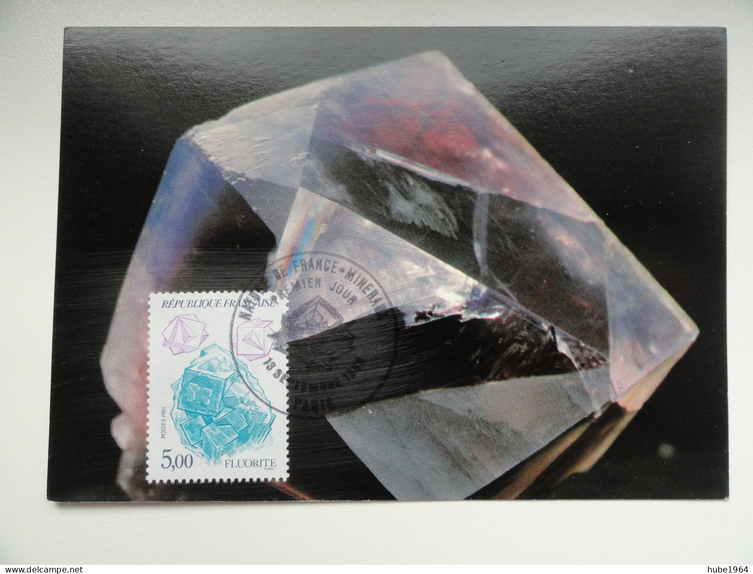 CARTE MAXIMUM CARD MINERAUX FLUORITE FRANCE - Minerals