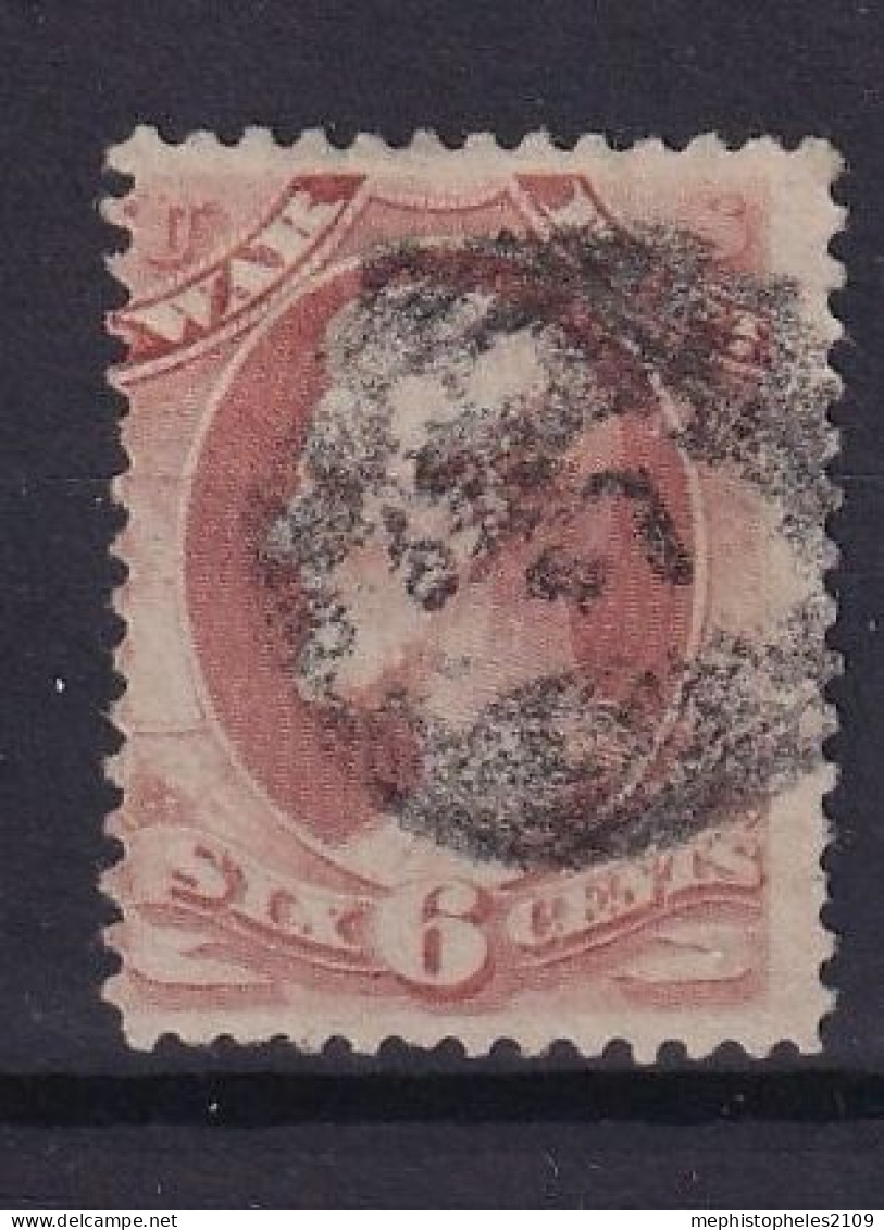 USA 1873 - Canceled - Sc# O86 - War Department Service Stamp 6c - Officials