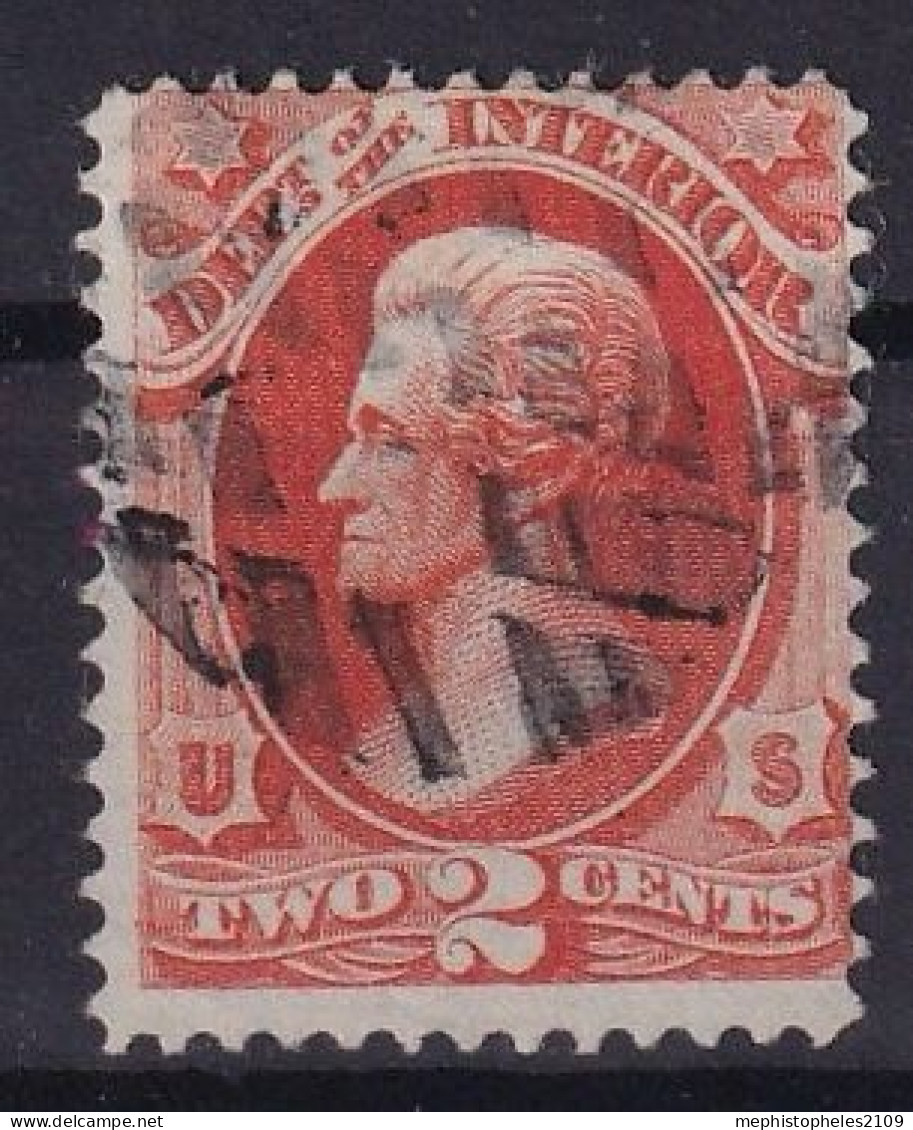 USA 1873 - Canceled - Sc# O16 - Dept. Of The Interior Service Stamp 2c - Service