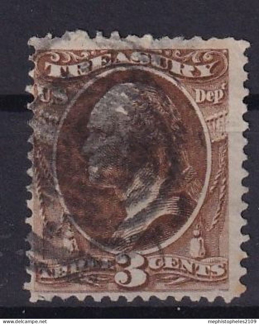 USA 1873 - Canceled - Sc# O1109 - Dept. Of Treasury Service Stamp 2c - Officials