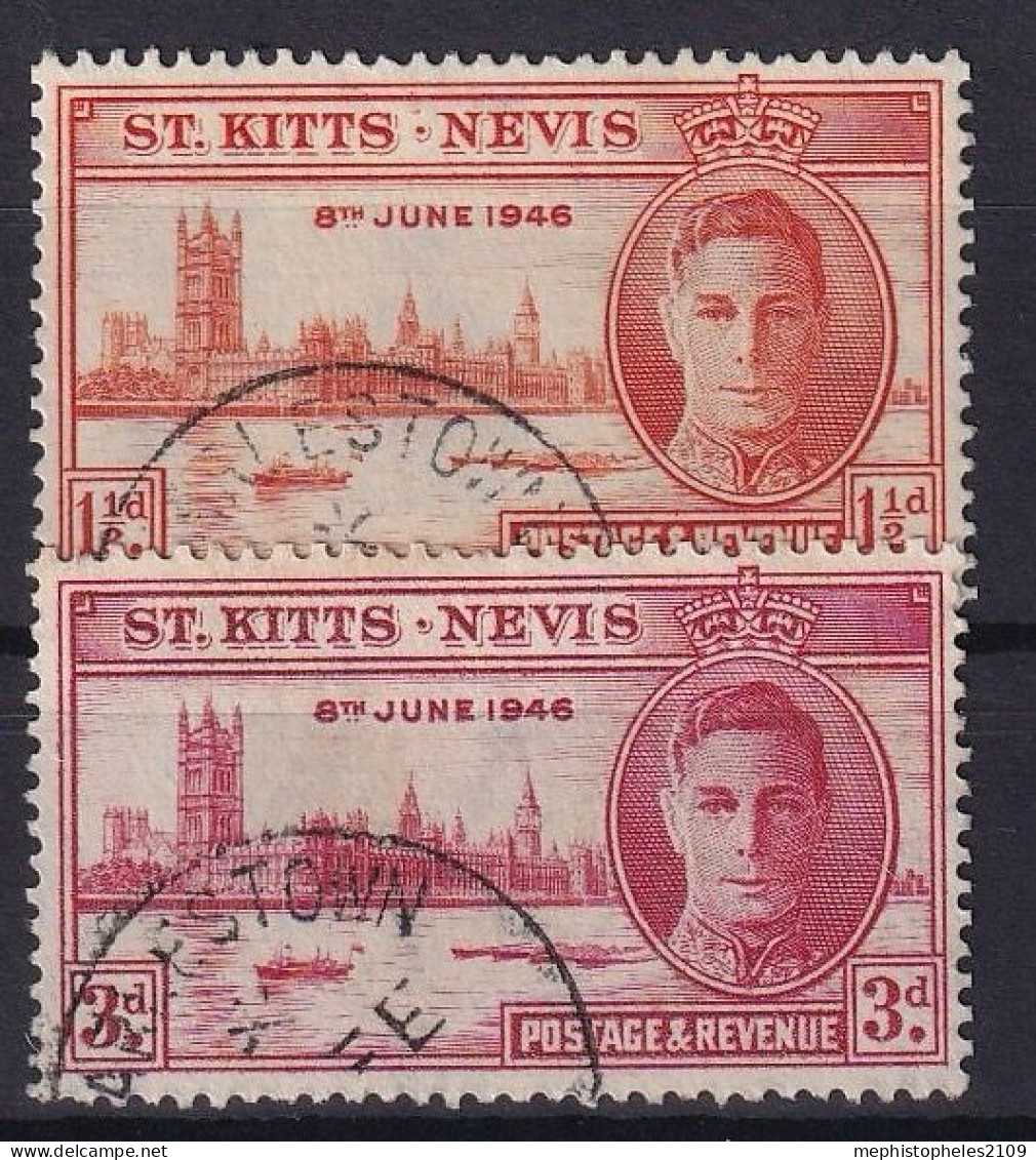 ST. KITTS & NEVIS 1946 - Canceled - Sc# 91, 92 - St.Kitts Und Nevis ( 1983-...)