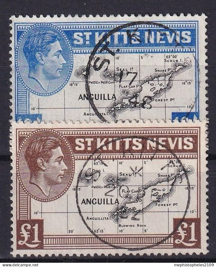 ST. KITTS & NEVIS 1938/48 - Canceled - Sc# 89, 90 - St.Kitts Und Nevis ( 1983-...)