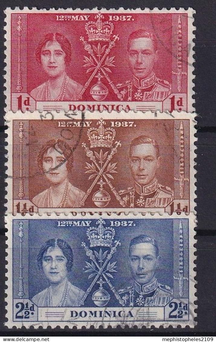  DOMINICA 1937- Canceled - Sc# 94-96 - Dominica (...-1978)