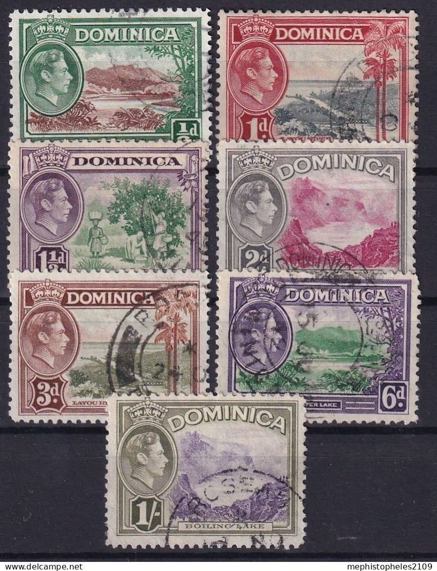  DOMINICA 1938-41 - Canceled - Sc# 97-100, 102, 104, 106 - Dominique (...-1978)