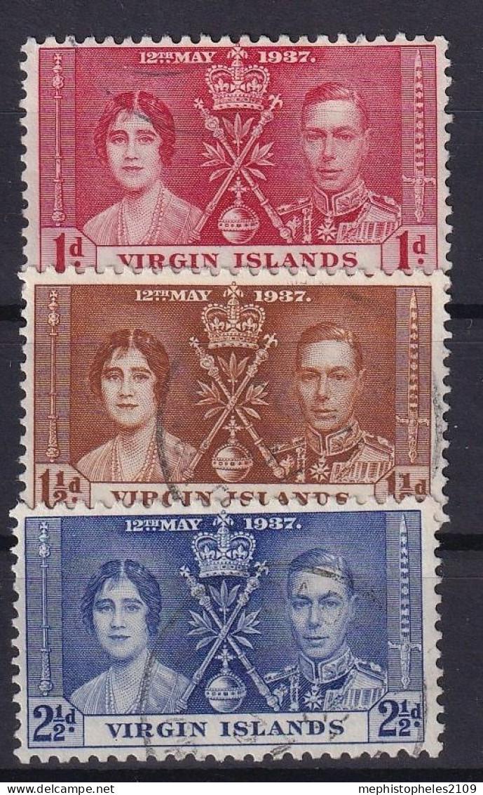 VIRGIN ISLANDS 1937 - Canceled - Sc# 73-75 - Iles Vièrges Britanniques