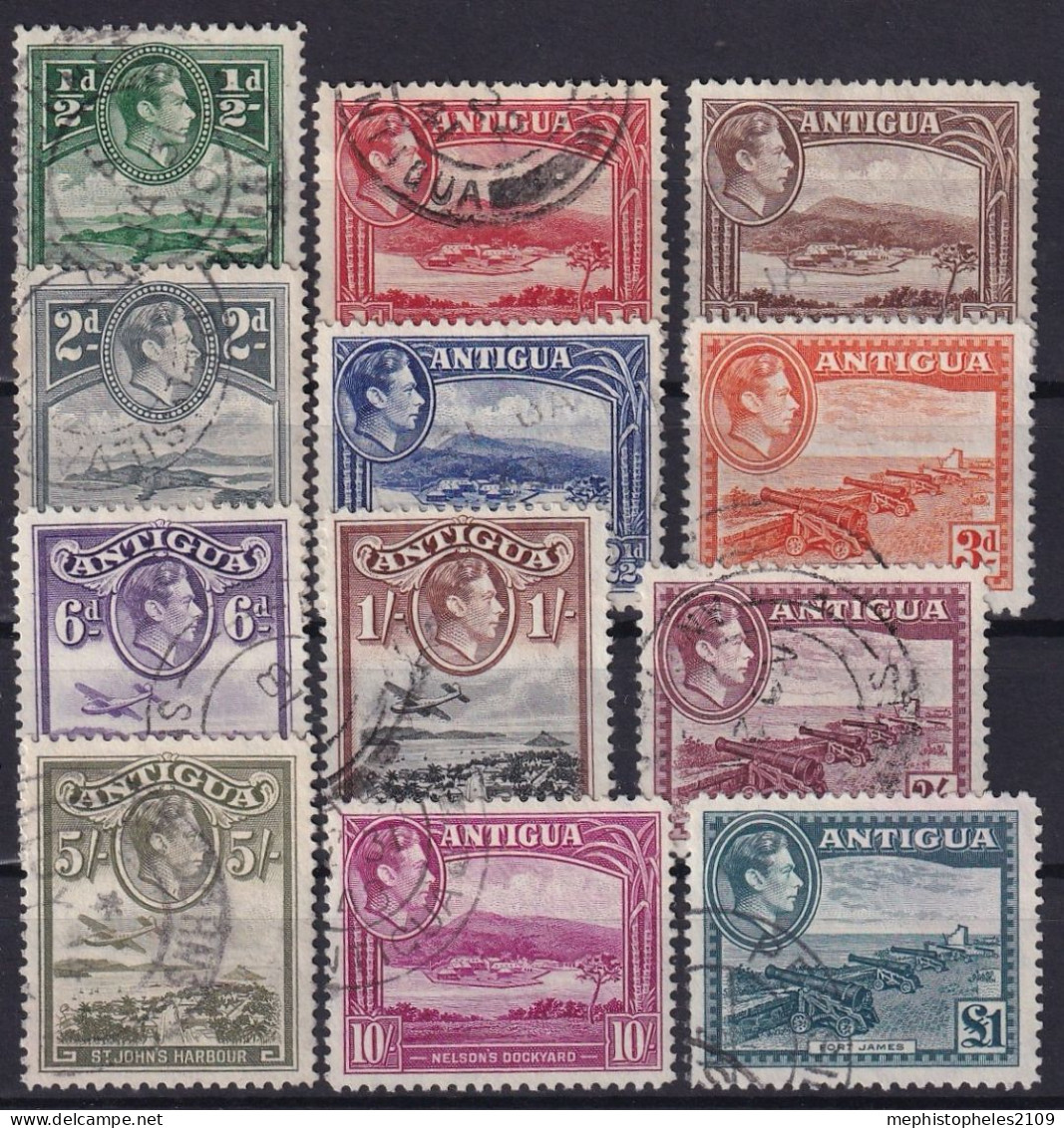 ANTIGUA 1938/51 - Canceled - Sc# 84-95 - Complete Set! - 1858-1960 Kronenkolonie