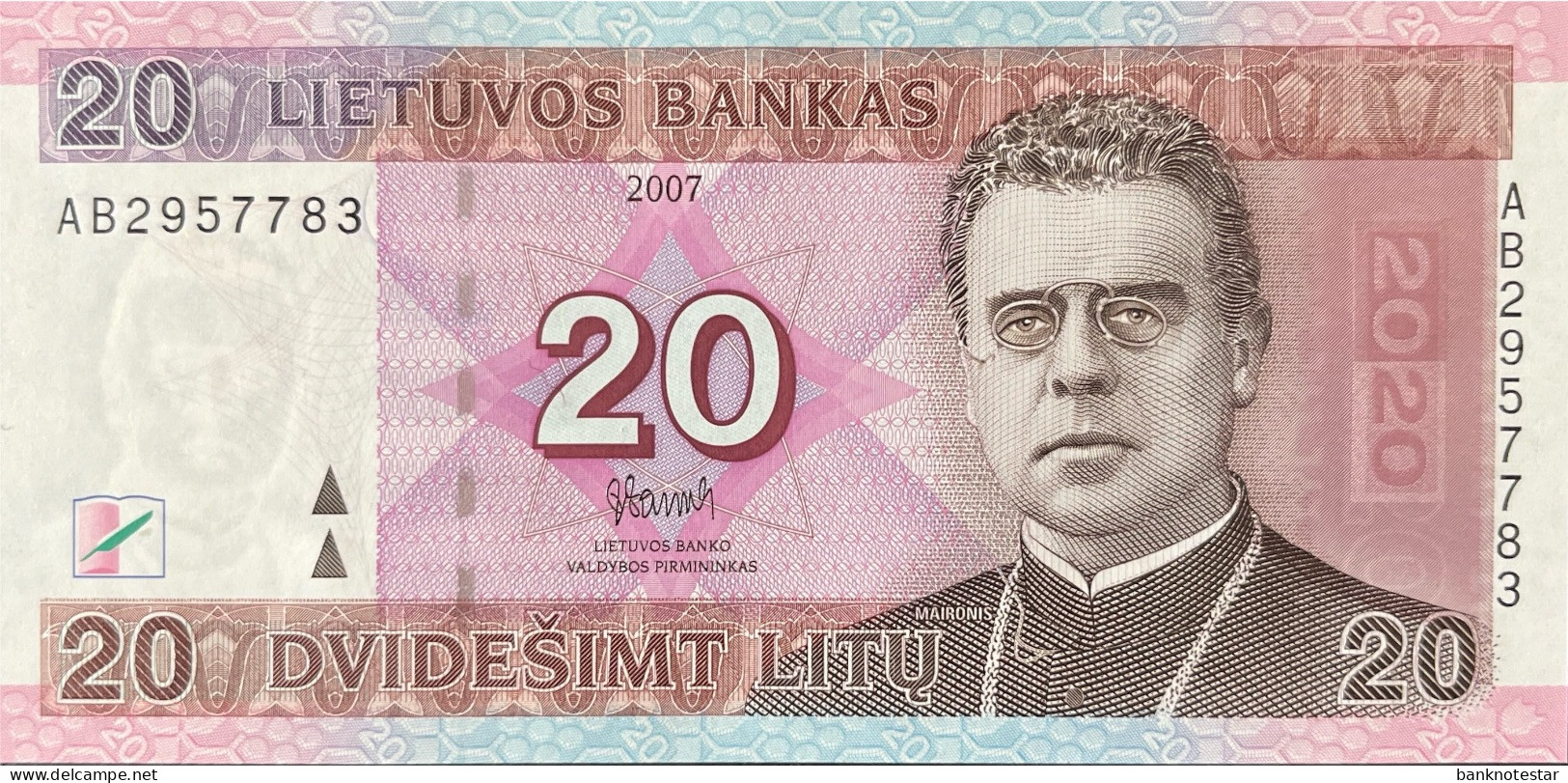 Lithuania 20 Litu, P-69 (2007) - UNC - Litauen