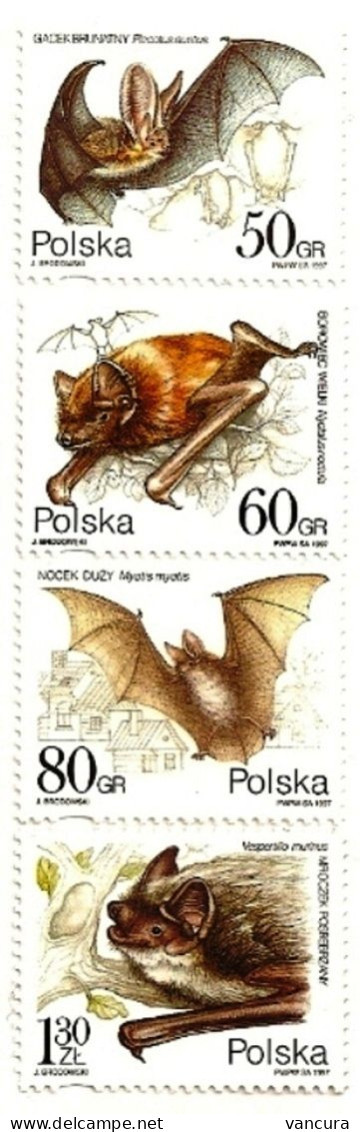 ** 3508-11 Poland Bats 1997 - Fledermäuse