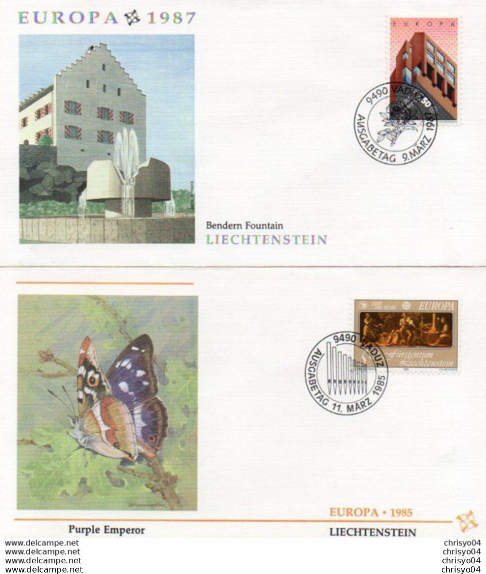 2V11Mo   Lot De 3 Enveloppes First Day Of Issue Liechtenstein 1983/85/87 - Sonstige & Ohne Zuordnung