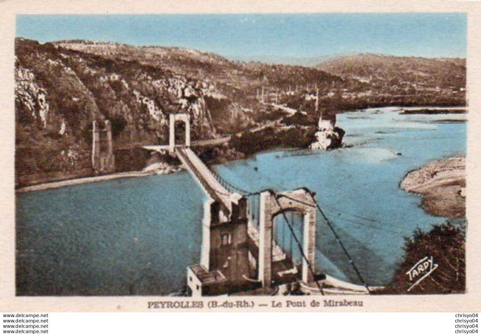 3V1Mq    13 Peyrolles Le Pont De Mirabeau En TBE (pas Courante Colorisée) - Peyrolles