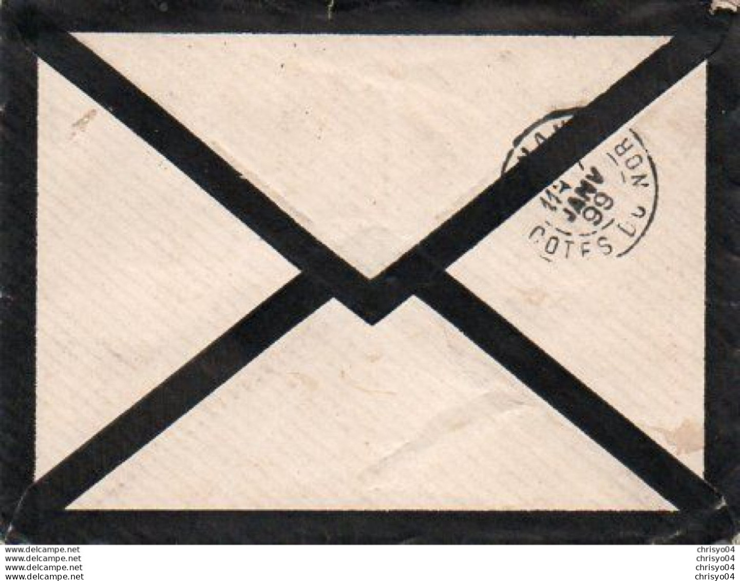 3V7Cr   Courrier Lettre 1899 De Nimes à Dinan - 1898-1900 Sage (Tipo III)