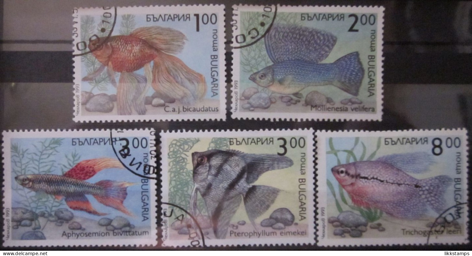 BULGARIA 1993 ~ S.G. 3909 - 3912 + 3914, ~ FISH. ~  VFU #02898 - Usados