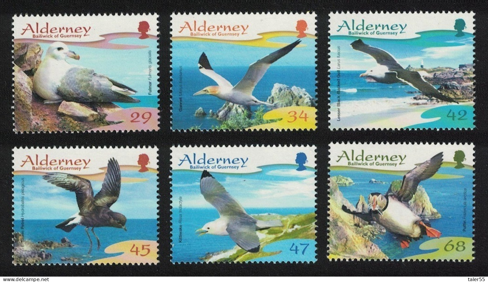 Alderney Fulmar Gannet Gull Petrel Puffin Seabirds 6v 2006 MNH SG#A282-A287 - Alderney