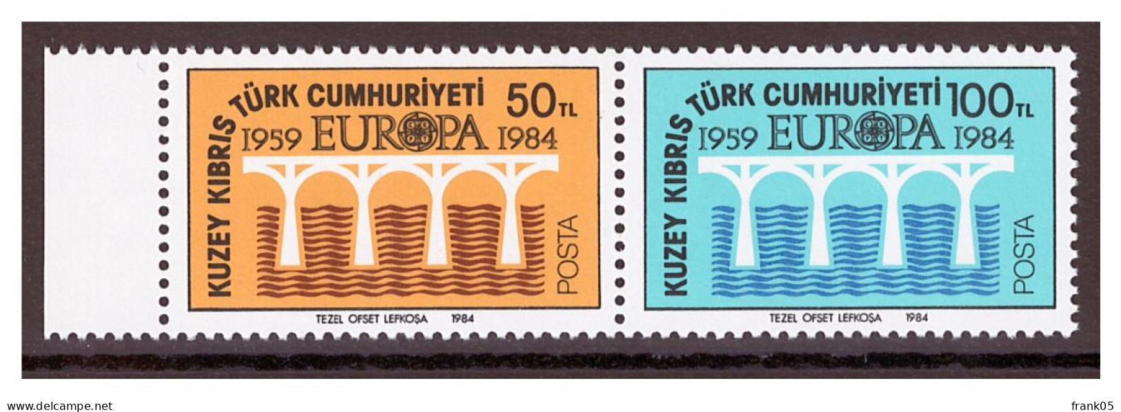 Türkisch Zypern / Turkish Republic Of Northern Cyprus / Chypre Turc 1984 Pair EUROPA ** - 1984