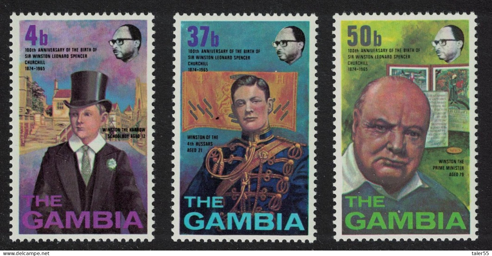 Gambia Birth Centenary Of Sir Winston Churchill 3v 1974 MNH SG#320-322 - Gambia (1965-...)