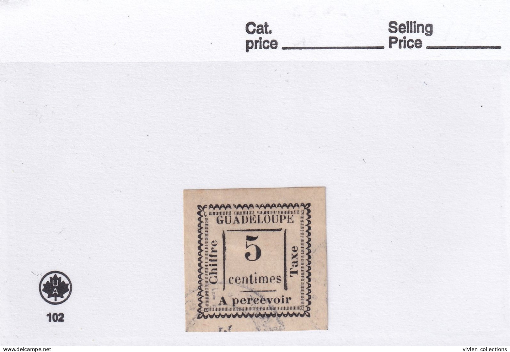 France Colonie Guadeloupe Timbre Taxe N° 6 Oblitéré - Timbres-taxe