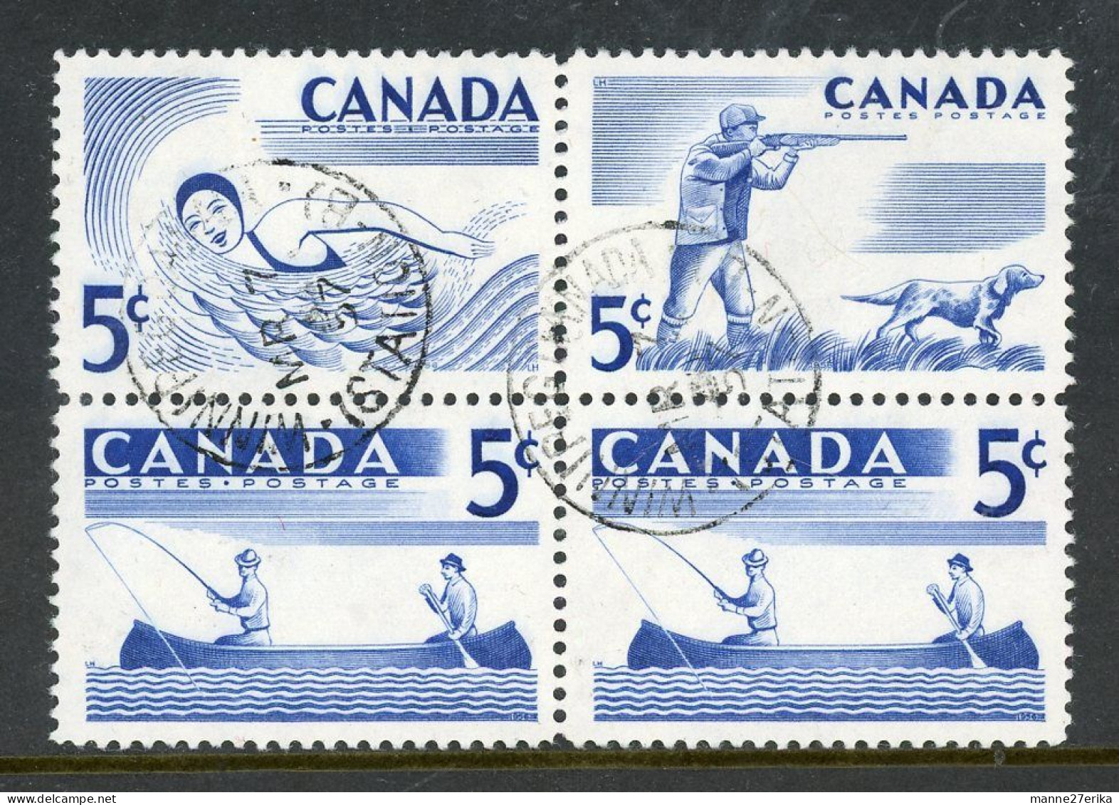 Canada USED 1957 "Recreation Sports" - Oblitérés