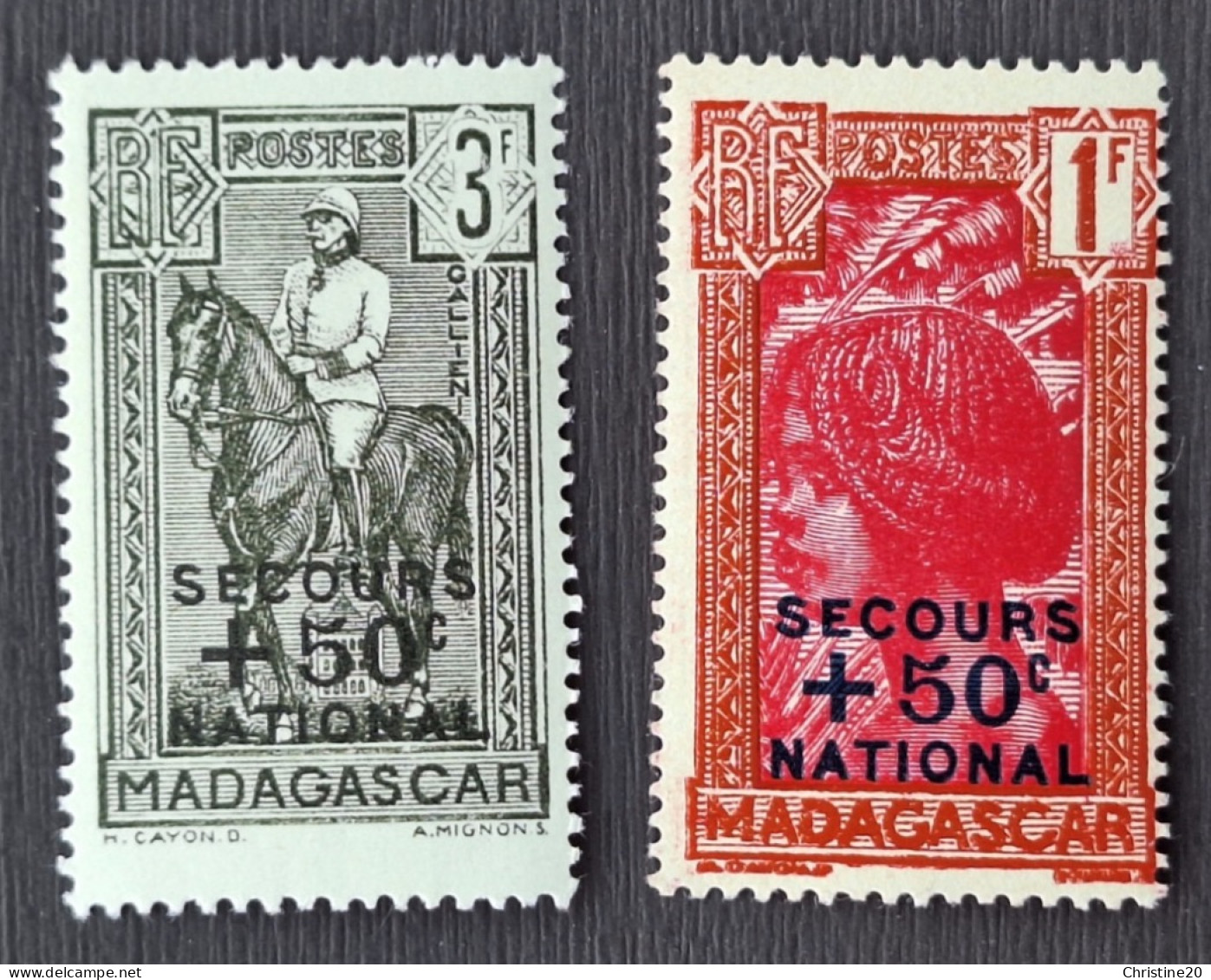 Madagascar 1942 N°232/33 ** TB - Ongebruikt