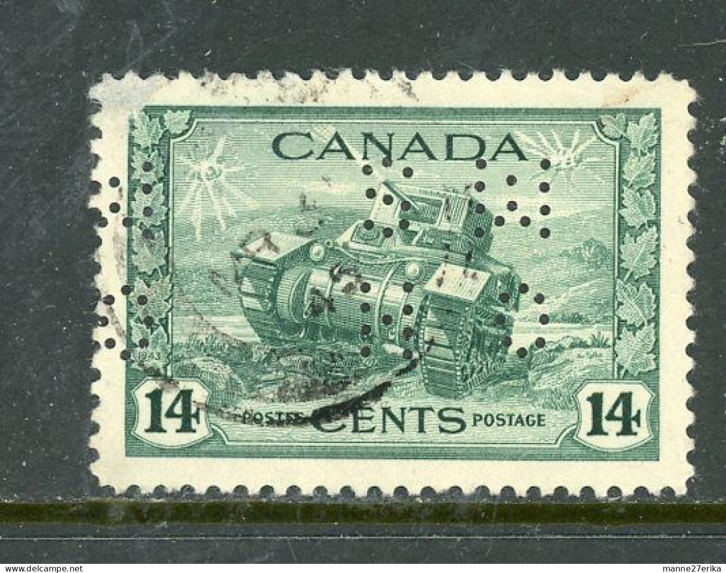 Canada USED 1942-43 War Issue Ram Tank - Oblitérés